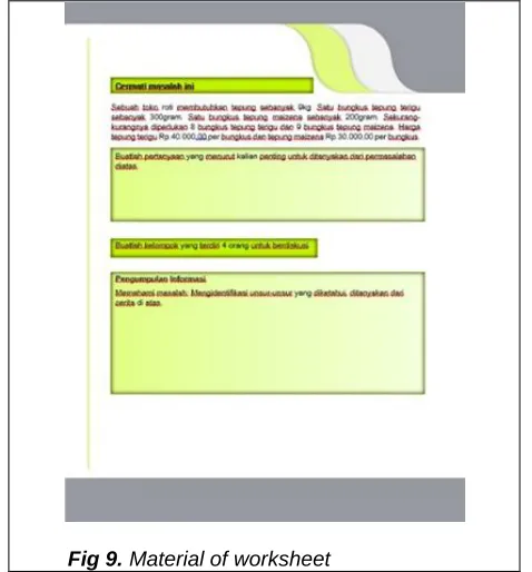 Figure 9 shows the steps for that students will take in learning the material present
