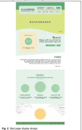 Fig. 2. Start page display design. 
