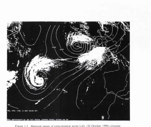 Figure 1.3. Meteosat image of extra-tropical storm Lilly (26 October 1996) crossing 