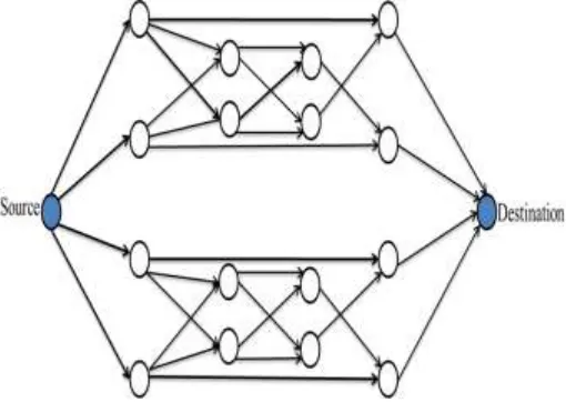 Fig. 2 Reliable Irregular Shuffle Exchange Network (RISEN) 