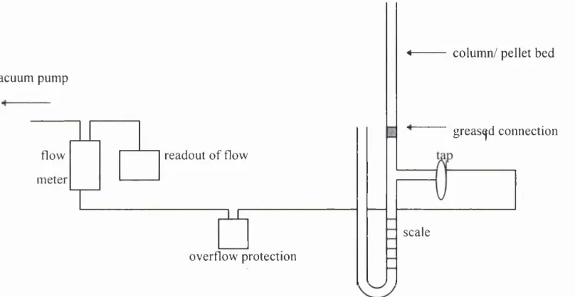 Figure 2.3 Diagram of the steady-state perm eam etry apparatus used in determining 