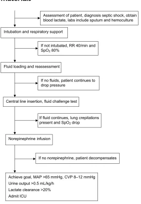 Figure S1 Scenario flow chart.Initial vital signs: blood pressure 80/50 mmHg, heart rate 110/min, respiratory rate 30/min, SpO 2 85%, and temp 40°C.Abbreviations: CVP, central venous pressure; ICU, intensive care unit; MAP, mean arterial pressure; RR, respiratory rate; SpO2, pulse oxygen saturation.