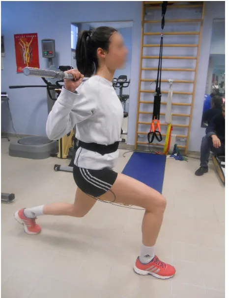 Figure 2 Single leg roman dead-lift T-drop exercise.