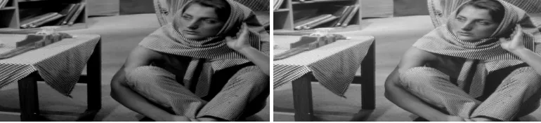 Figure 5. Barbara image Figure 6. Outcome of Barbara Image 