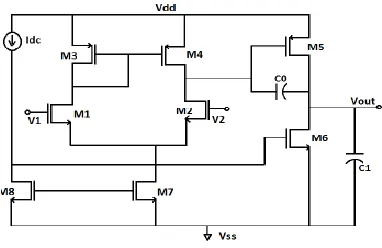 Figure 1  Two Stage Operational Amplifier  