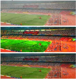 Fig. 16.  (a) Input image, (b) Restored image by Tan, (c) Re-stored image by our method