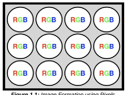 Figure 1.1: Image Formation using Pixels 