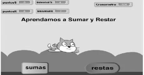 Fig. 2. Scratch simulator of mathematical exercises. 