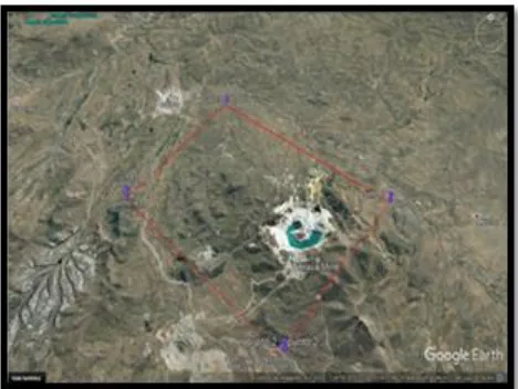 Figure 1.  Image referencing the coordinates of the four reference points. 