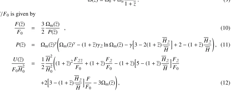 Table 1. Friedmann equations in JF, EF, and mis-interpreted frame (MF). Primes mean the di↵erentiation withrespect to ln a.