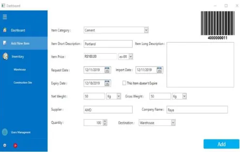 Figure 3: Dashboard Parameters  