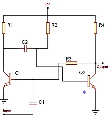 Fig. 1. Ideal monostablemultivibrator circuit 