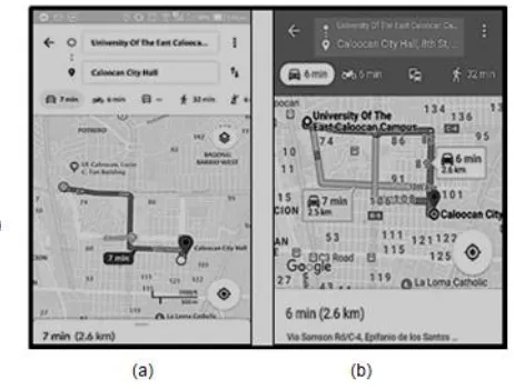Fig. 4.  Graphical Representation of Time Response of Google Map and the System 