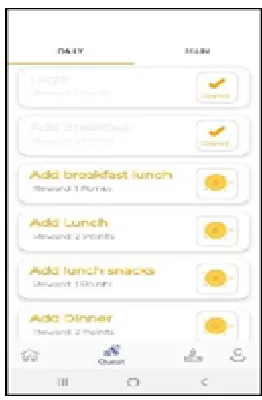Figure 4 is a food list page display.  