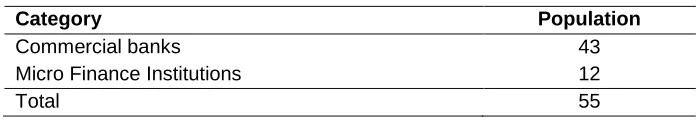 Table 1: Population Categories 