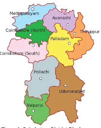 Figure 1. Coimbatore District Blocks The paper is organized as follows. Section 2 briefly explains the 