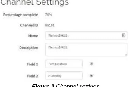 Figure 8 Channel settings 