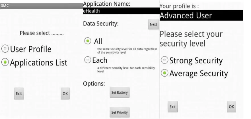 Table 1. Example of Security Combinations 