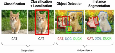 Figure 2 :   Image Classification of single object and multiple objects 