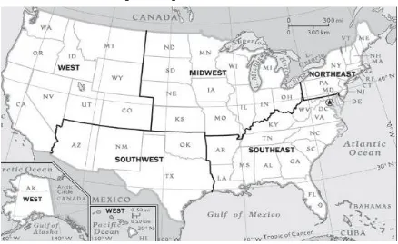 Figure 1: Regions and States of USA 