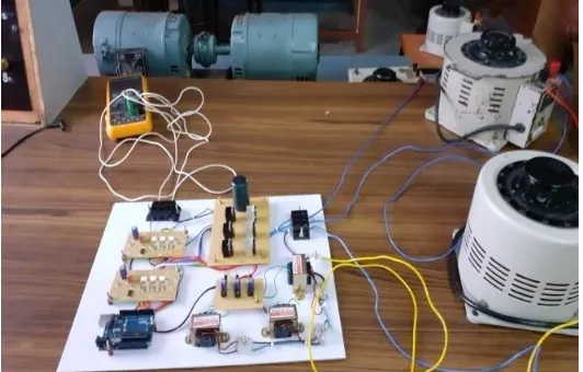 Fig. 6  Hardware setup of three phase rectifier.  