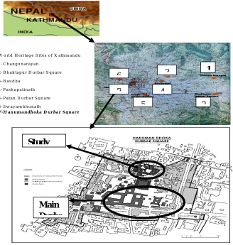 Figure 1: Study Area of this study: Humandhoka Durbar Square 