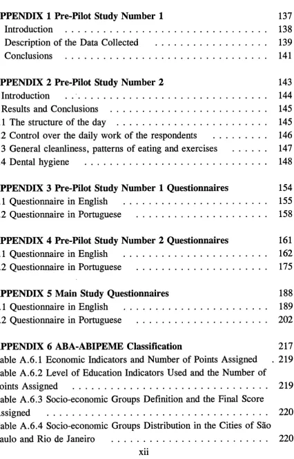 Table A.6.1 Economic Indicators and Number of Points Assigned 