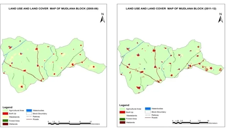 Table 8  Statistics of land use/land cover change in Rai Block during 2005-06 to 2011-12