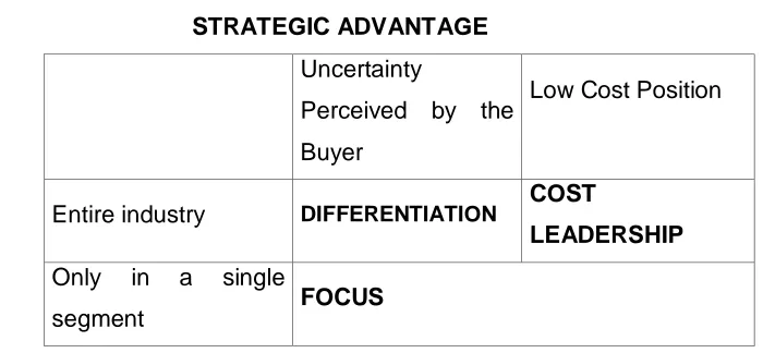 Figure 2: Competitive strategies Matrix 
