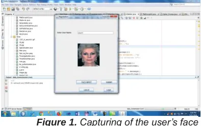 Figure 1.  Capturing of the user’s face 