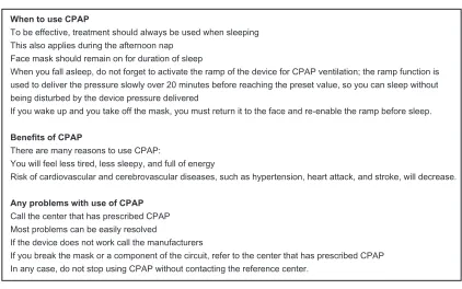 Figure 4 Approach to CPAP therapy in the event of claustrophobia.