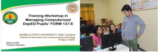 Fig. 6. During the training workshop in managing the system with the ICT coordinators 