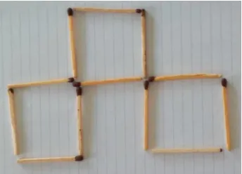 Figure 3. Student arranged the matchstick based on given problem 