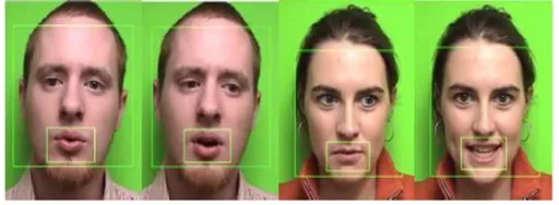 Figure 2:  Lip region extraction observed for CUAVE database[40]  