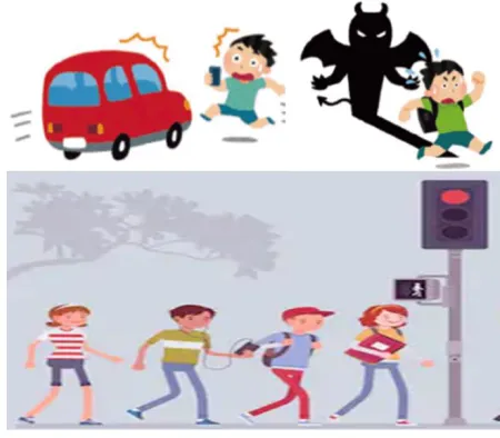 Fig. 1. Risk on the road example.