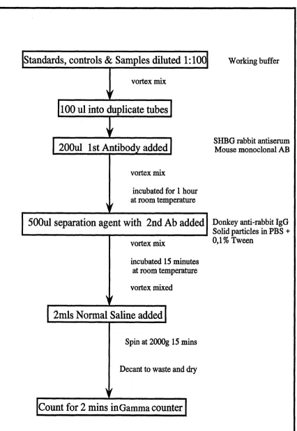 Figure 2.1.1. Flow chart of SHBG IRMA assay