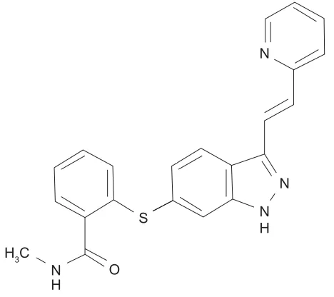 Figure 1 Chemical structure of axitinib.