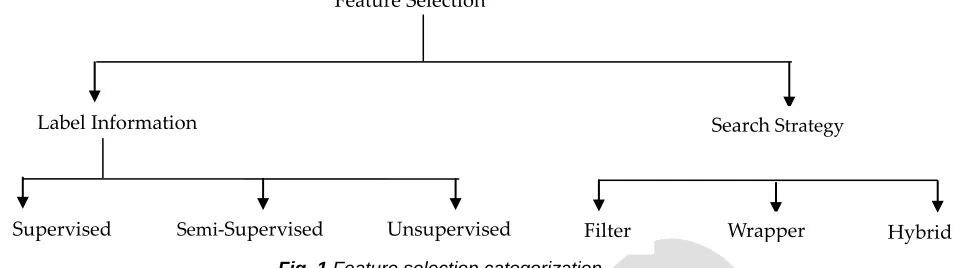 Fig. 1  Feature selection categorization of features are selected, and whether a predefined number of 