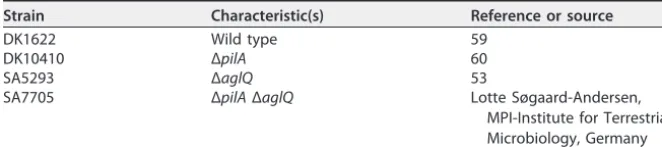 TABLE 1 Bacterial strains used in this study