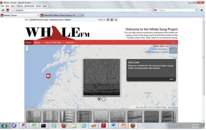 FIG. 1. (Color online) Whale FM user interface used by the citizen scientists.