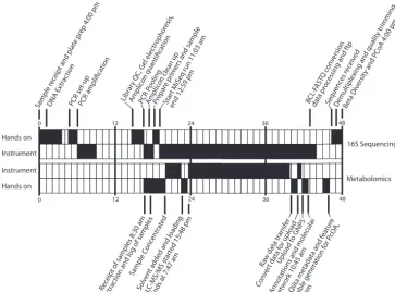 FIG 1Timeline of the multi-omics analysis of samples from four households and their fermented foodproducts.