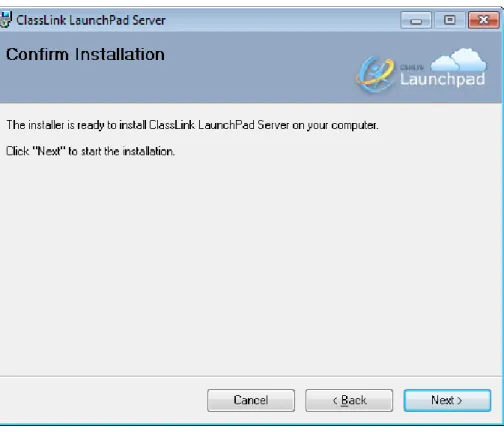 Figure 4: ClassLink Tenant Server –Confirm Installation screen. 