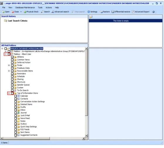 Figure 6: Mail Recovery for Exchange