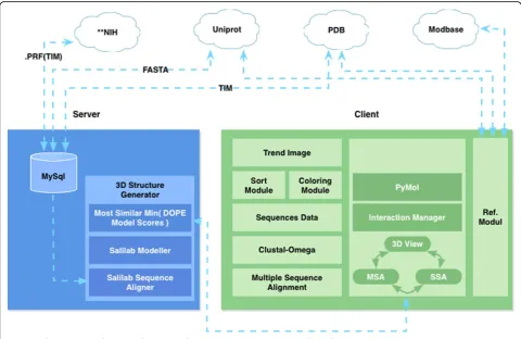 Figure 2 Client-server architecture diagram, with TIM-instantiation as an example application