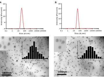 Figure 4  (A) Indomethacin loading (wt% to polymer) in different copolymers. (B) In-vitro IND release (%) from different test formulations in pH 7.4 PBS buffer solution at 37 oC 