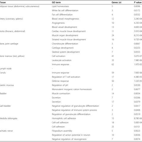Table 2 GO analysis with hypomethylated tDMRs