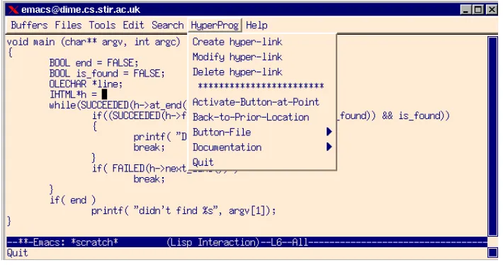 Fig. 7. Emacs and Hyperbole