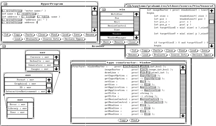 Fig. 3. User Interface to a Hyper-Program Editor