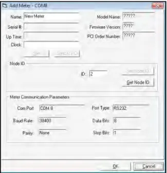 Figure 5: Add Meter Name and Serial Number