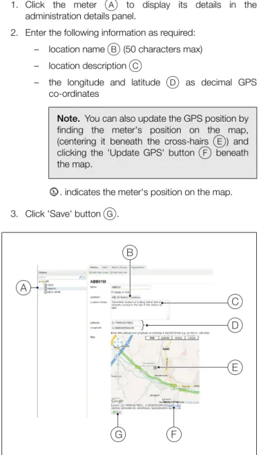 Fig. 5.3  Amending Meter LocationsAGB D CEF